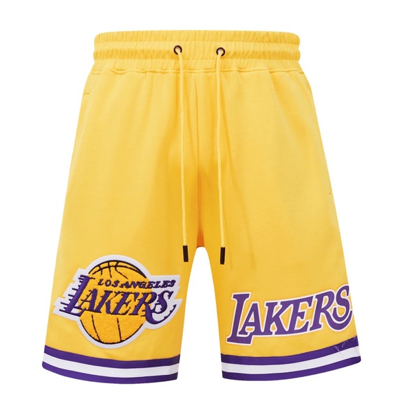 Pro Standard LOS ANGELES LAKERS CLASSIC CHENILLE DK SHORT BLL351639 YELLOW